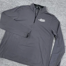 Greyson Golf 1/4 Zip Men XL Gray Performance Stretch Long Sleeve *LOGO*