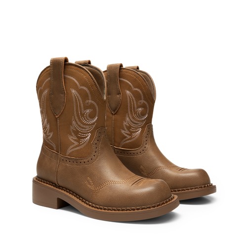 Women Cowboy Cowgirl Boots Western Boots Round Toe Embroidered Mid Calf Boots - Bild 35 von 44