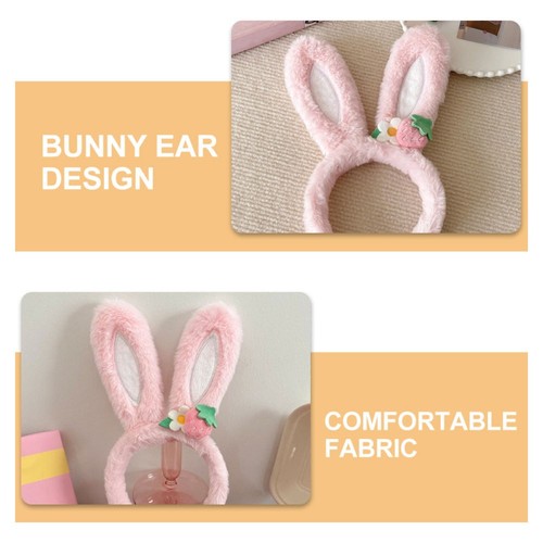 Bandeau oreille lapin rose Miss Hair accessoires pour costume fête de Pâques - Photo 8/12