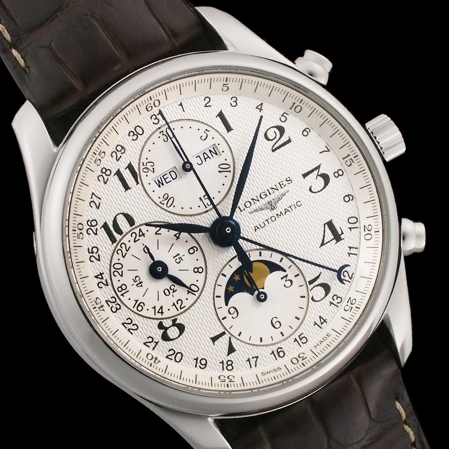 LONGINES Master Chronograph Moonphase 40mm Blue Dial Ref L2.673.4.78.5