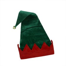 22" Green and Red Unisex Adult Christmas Elf Hat Costume Accessory - One Size