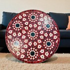 Round Patio & Garden Table, Outdoor Tile Dining Table Rustic Table Mosaic