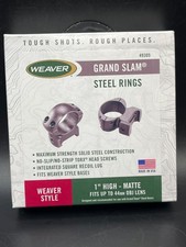 Weaver Grand Slam Steel Scope Rings, High, 1" Diameter, 49305