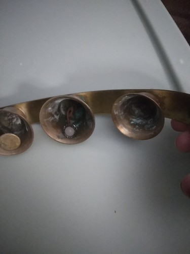Brass Horse Sleigh Bells Four Bells Vintage - Picture 8 of 9