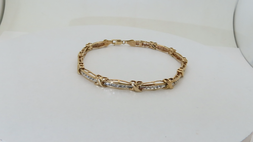 Real Diamonds Tennis Bracelets Natural Solid Gold 7 Inch 55 Diamonds 10k B125 - Video 1 von 1
