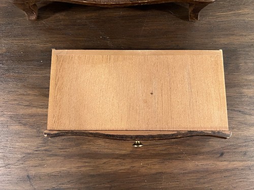 VTG Wood Jewelry Chest Box Velvet Lined Drawers Keepsakes, Secretary Desk READ - Picture 11 of 23