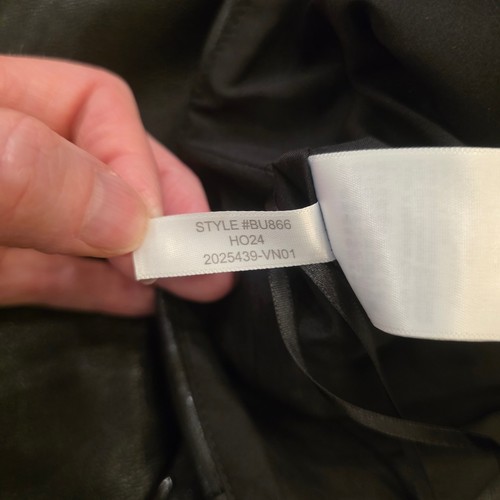 Falda Lápiz J.CREW Negra Cuero Vegano Talla 8 Clásica Cintura Alta Minimalista Elegante - Imagen 5 de 5