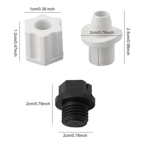 Tube Washers Chlorinator Tubing Off-Line Pool Accessories 2 Sets Black - Picture 10 of 12