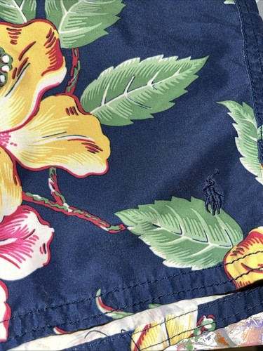 Polo Ralph Lauren Jungen Größe 7 Blumen Badehose Badeanzug Badeshorts - Bild 2 von 6