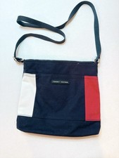 Borsa a tracolla Tommy Hilfiger Colorblock rosso navy bianco tela cerniera