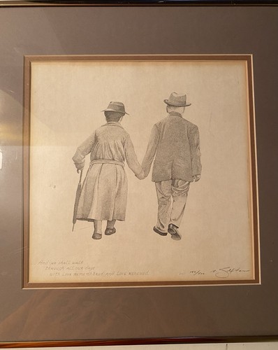 The Vow Matted Framed Art Robert Sexton Wedding Anniversary Pencil Stippling - Bild 4 von 13