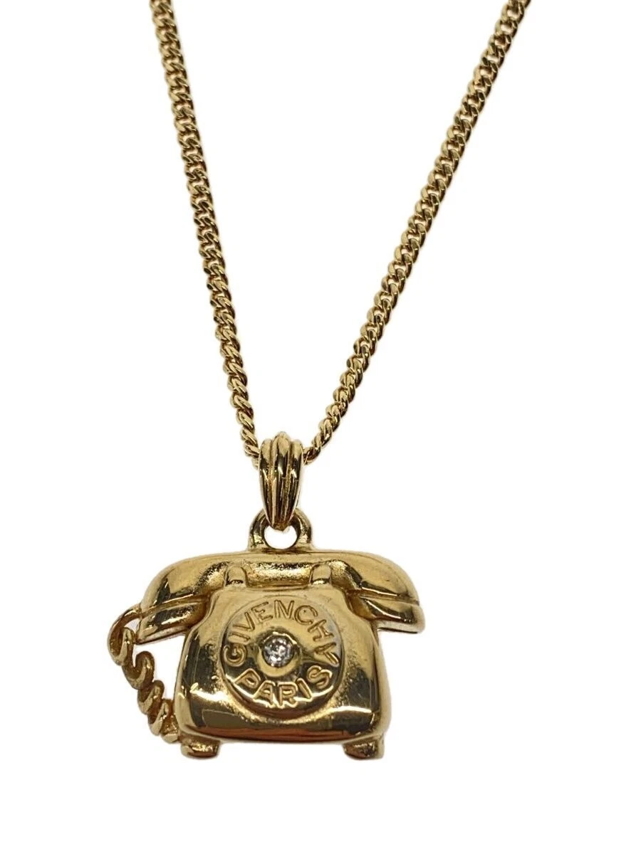 Givenchy Collana Telefono Placcato Oro Donna Gioielli Nuova