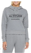 ​WOMEN’S “ALTITUDE BOARDWERX” CROP TOP SWEATSHIRT HOODIE (GREY) MEDIUM (8-10)