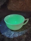 Vintage Uranium Milk Glass Cup By Macbeth Evans