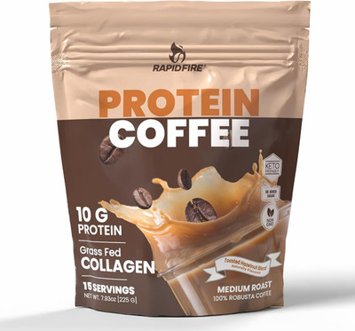 Protein Coffee, with 10G of Protein with Collagen, Promotes Muscle Growth, Suppo