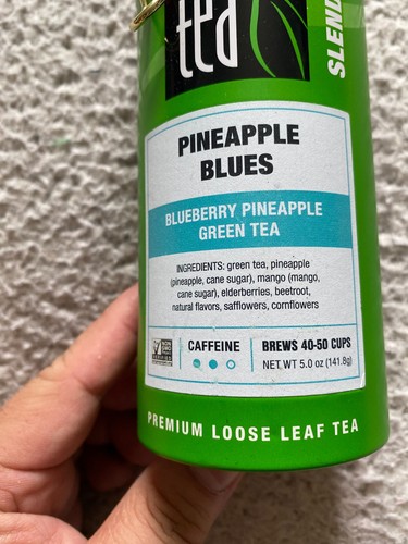 Tiesta Tea Pineapple Blues Blueberry Pineapple Green Tea Caffeine Free 5.0 oz - Picture 5 of 9
