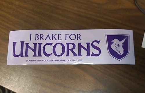12 DEATH OF A UNICORN Bumper Stickers! A24 Paul Rudd Jenna Ortega - Picture 4 of 7