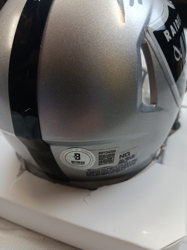 Las Vegas Raiders Brock Bowers handsignierter Minihelm Beckett Zeuge - Bild 5 von 9