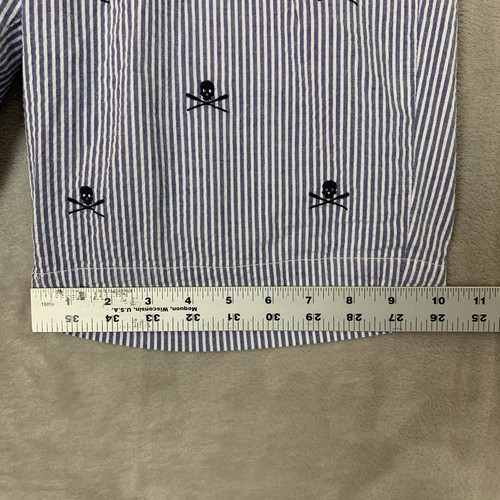 Polo Ralph Lauren Shorts Mens 29* Blue Seersucker All Over Skull And Crossbones - Picture 5 of 9