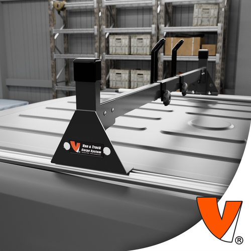 H1 2-Bar Steel Rack System w/ Roller Mercedes Sprinter 2007-on High Roof Black - Picture 9 of 15
