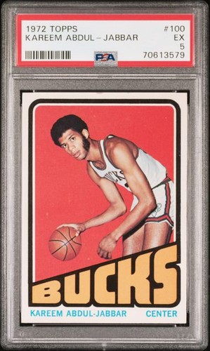 Kareem Abdul Jabaar - 1972 Topps - #100. The best looking PSA 5 on ebay