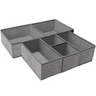 Criusia Foldable Underwear Drawer Organizer Closet Dividers Storage Box for C...