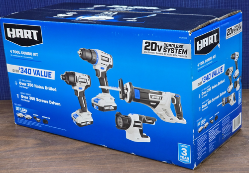 HART 20-Volt Cordless 4 Tool Combo Kit - HPCK412B - Picture 1 of 9