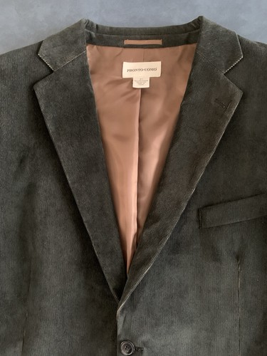 Pronto Uomo Blazer Men’s 4X Sport Coat Deep Green Pin Wale Corduroy Seldom Worn - Bild 4 von 17