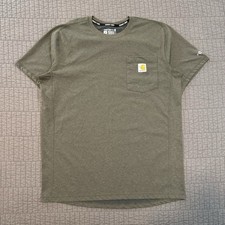 Carhartt Force T Shirt Men's Medium Green Relaxed Fit Short Sleeve Workwear