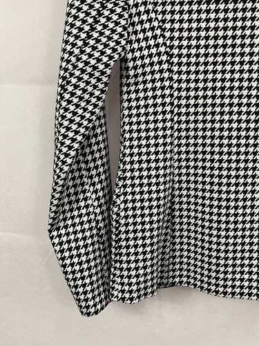Guess Dentin Hoodie Houndstooth Blazer Designer Size M Black White New W Tags - Picture 20 of 22