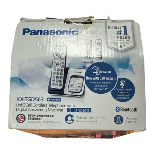 Panasonic KXTGD563 A Navy Blue Link2 Handy Schnurloses Telefon Offener Karton Neu - Bild 2 von 5