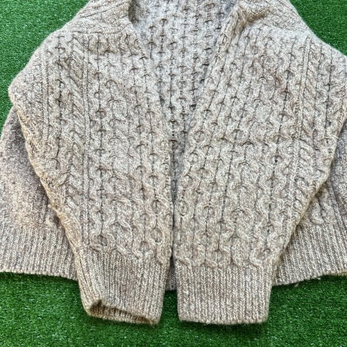 Vintage CLAOUKNIT Heavy Knit Sweater Mens Large Ireland Fisherman Brown L - Bild 9 von 15
