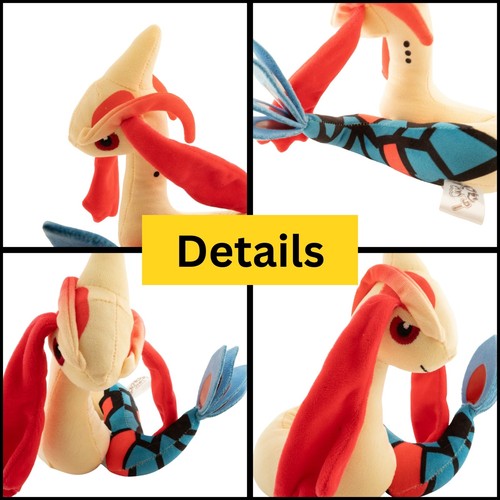 Pokémon Milotic Plush Toy 7" Elegant Serpent Water Type Plushie Figure - Picture 4 of 8