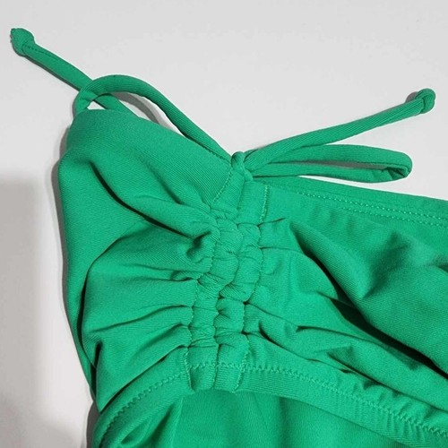 CALIA Mid Rise Ruched Side Swim Bikini Bottom Green Glow XL NEW - Picture 9 of 11