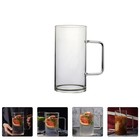 1pc Glass Mugs with Handles Large Glass Mug Glass Coffee Cups Clear Mugs