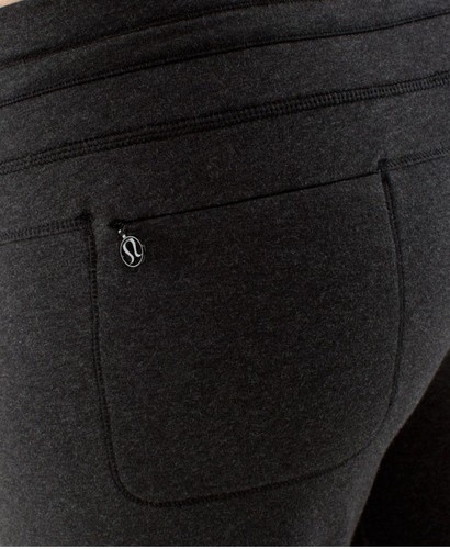 Rare Lululemon Women's Black Voyage Sweat Crop Bermuda Stretch French Terry Sz 8 - Bild 4 von 11