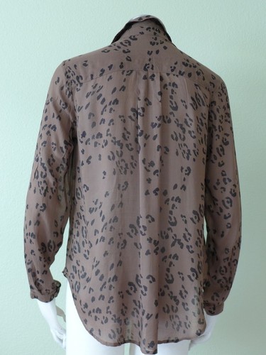 CLOTH & STONE sz S Anthropologie Lightweight Animal Print Button Down Shirt - Picture 9 of 10
