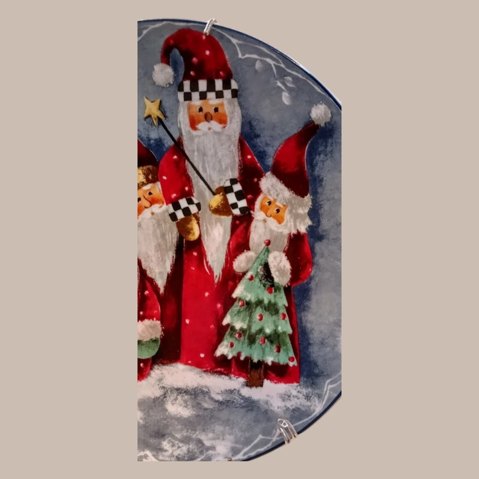 Vintage Four Santas Plate-10.25”-1997-Elaine Thompson/Rainbow Mountain - Image 4 of 4