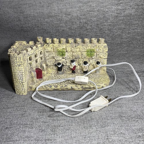 Vintage Israel Geschenkartikel Designs Klagemauer Jerusalem Menora beleuchtet Judaica - Bild 8 von 18