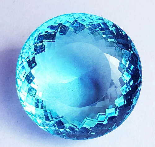 Certified Aquamarine 140 to 150 Ct Excellent Round Shape Loose Gemstone - Picture 10 of 11