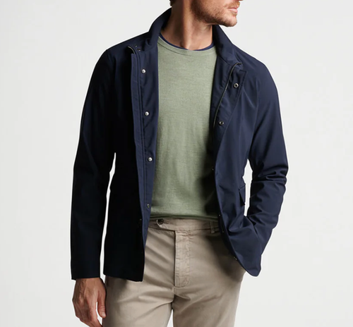 Peter Millar Navy Blue Excursionist Flex City Coat MS24XZ61 NWT S Jacket - Picture 4 of 6