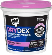 1 qt Dap 12330 DryDex Interior/Exterior Spackling, White 1 Quart, Pink/White