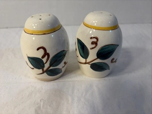 Stangl  Flowers Salt and Pepper Shakers