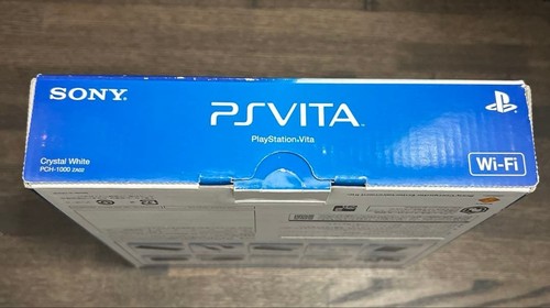 SONY PS Vita Crystal White PCH-1000 OLED FW:3.15 w/ Charger, Box from japan USED - Picture 12 of 13