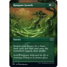 RAMPANT GROWTH (BORDERLESS) X4 Double Masters 2022 Magic MTG MINT CARD
