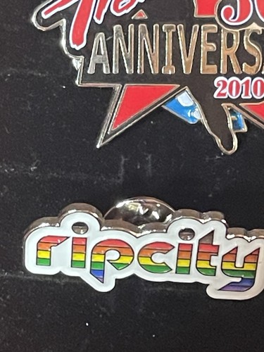 19 Vintage Enamel Lapel Pin Lot Sports States Soccer Skate Rip City OCCA +BB8 - Picture 15 of 16