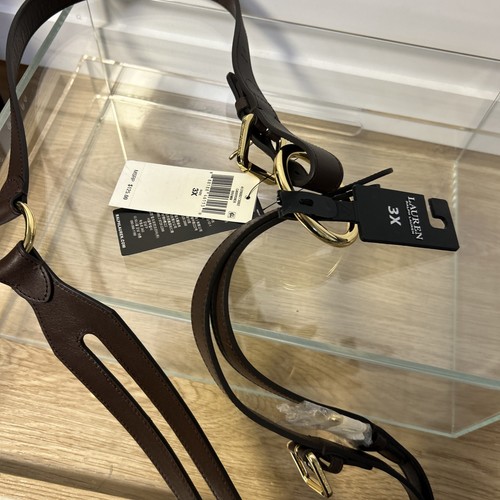 Lauren Ralph Lauren Damen Tri-Strap O-Ring Braun Ledergürtel Größe 3X - Bild 2 von 4