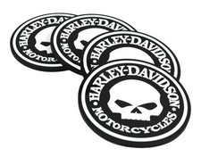 Harley-Davidson  - Skull Coaster Set HDL-18522 - Rubber - SHIPS FAST FOR FREE