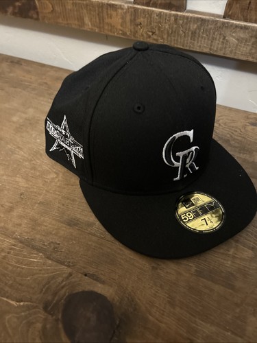 Colorado Rockies New Era 59FIFTY eng anliegende Mütze 7 1/4 schwarz weiß AllStar Seitenaufnäher - Bild 2 von 9