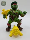 Vintage Playmates TMNT 1991 Green Beret Raphael Action Figure Near Complete